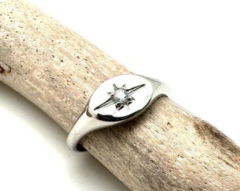 Little North Star Silver Ring / Celestial North Star Ring / size 5, 6, 7, 8, 9, 10 / 925 Sterling Silver