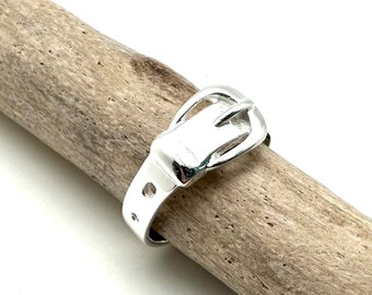 Silver Belt Ring 6-9 / Sterling Belt Ring / Best Selling / Buckle Ring / 925 Sterling Silver