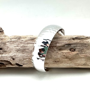 Hammered Silver Cuff / Hammered Sterling Bracelet / Sterling Bangle / Hammered Dome / Minimalist Bracelet / Sterling Silver 925 / 15mm