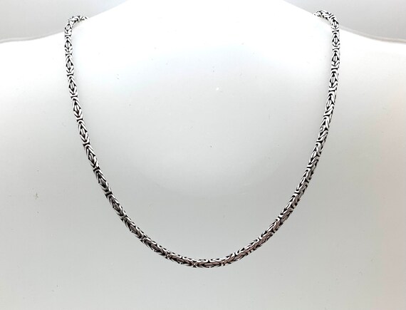 シルバービザンチンバリチェーン / 925スターリングバリチェーン 3 mm