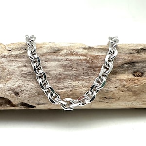 Silver Anchor Link Bracelet 7”, 8” / Chain Linkd Bracelet 6mm / Solid heavy chain / 925 Sterling Silver