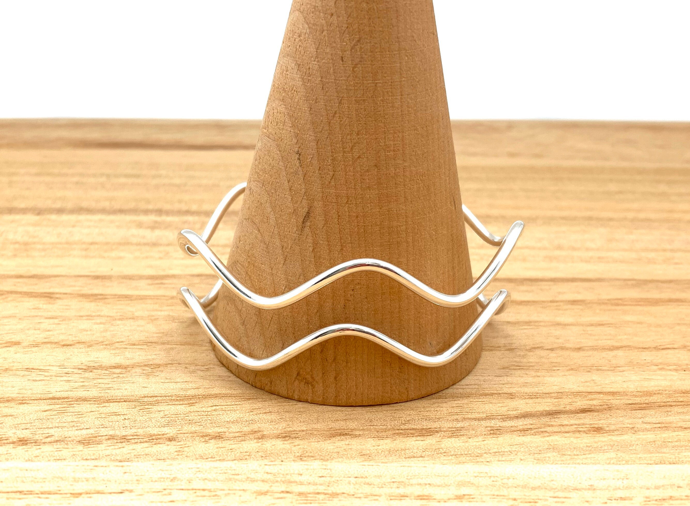 Silver Wave Cuff / Open Cuff Bracelet / Wavy Sterling Bangle