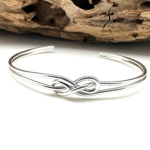 Figure 8 Knot Cuff Style Bracelet, Sterling Silver - Etsy Figure 8 Knot Cuff Style Bracelet, Sterling Silver - Etsy
