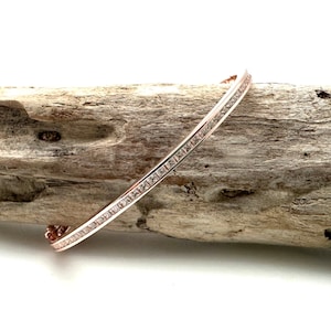 Rose Gold Bangle Bracelet Small 60mm - Rose Gold Hinged Bangle - Rose Gold Plated Sterling Silver - Fits 6 to 7”