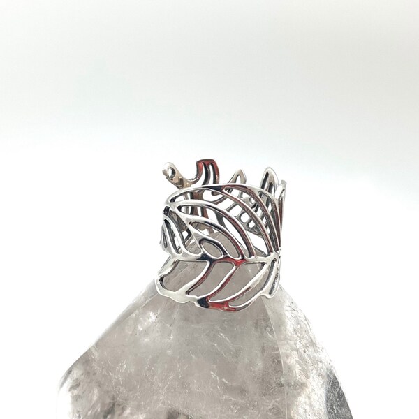 Shark Sea Animal Realistic Wrap Ring In Shiny Silver Sizes 5 To 10 – DOTOLY - Foto 8