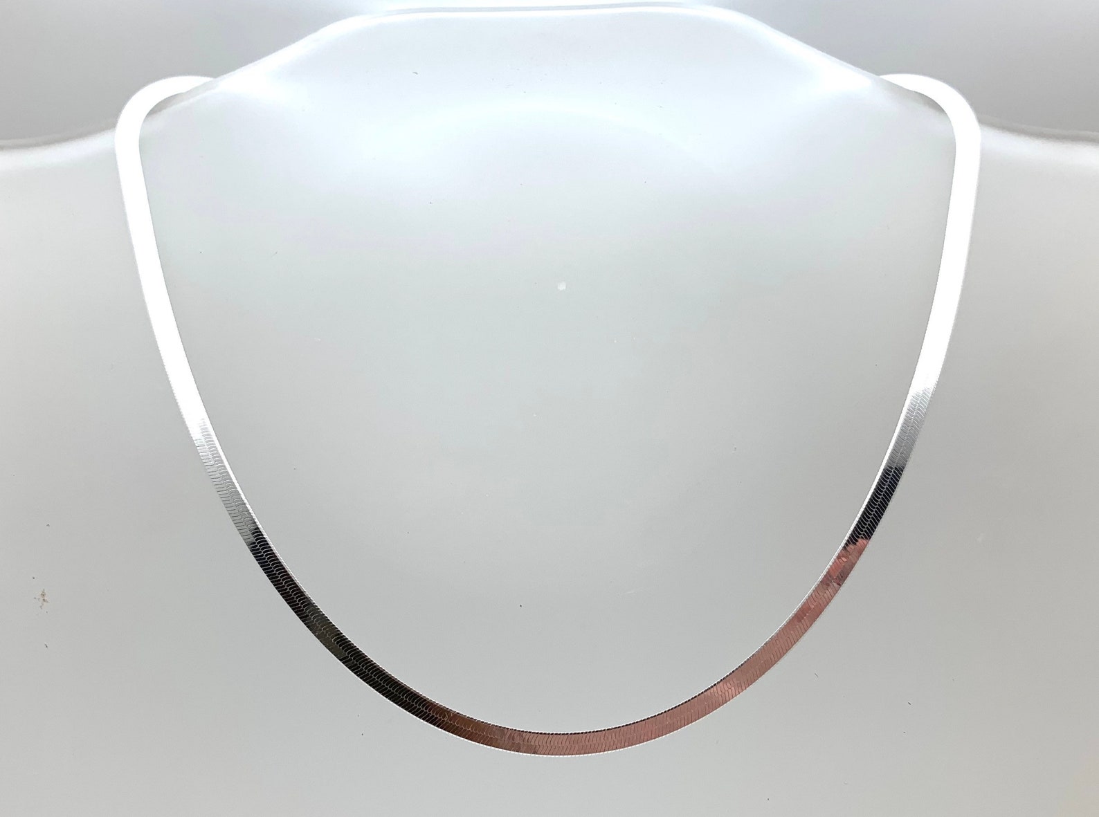 Silver Thin Herringbone Chain / Herringbone Chain 3.2mm 040 / Etsy