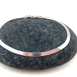 Silver Herringbone Bracelet 7&quot; and 8&quot; / Herringbone Chain 3.2mm / Delicate Silky Smooth Bracelet / Women&#39;s Silver Bracelet / Silver 925