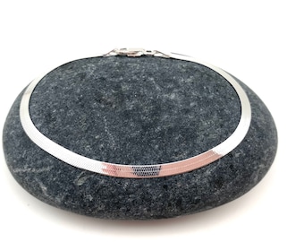 Silver Herringbone Bracelet 7&quot; and 8&quot; / Herringbone Chain 3.2mm / Delicate Silky Smooth Bracelet / Women&#39;s Silver Bracelet / Silver 925