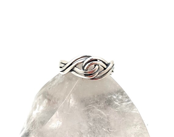 thumbnail image 2 of Sac Silver 925 Sterling Silver Bali Style Rope Bead Ring - 7mm Band, Sizes 5-12 2 of 5