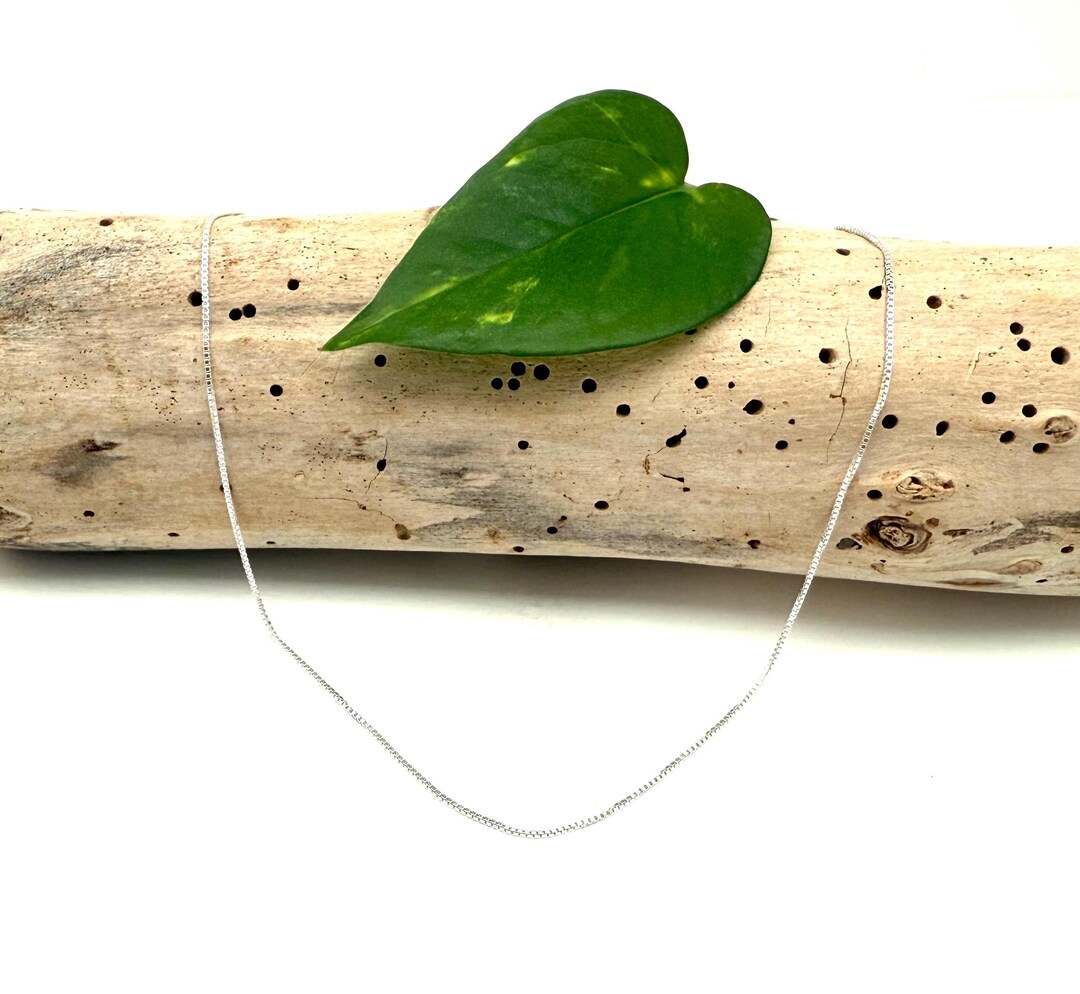 Adjustable Silver Box Chain 16-18
