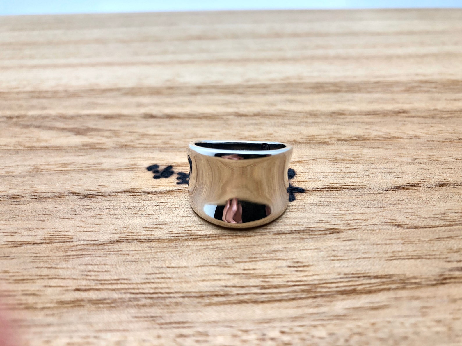Silver Concave Ring // Sterling Silver 925 // Concave Silver Ring ...