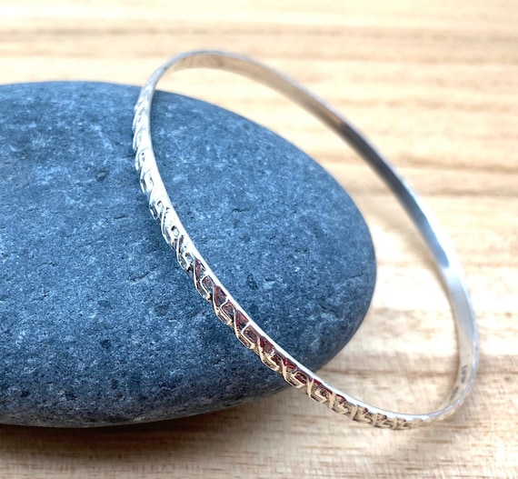 【20/80】STERLING SILVER ID BANGLE 3mm 20/80】トゥエンティーエイティー/ STERLING SILVER ID BANGLE