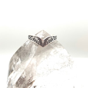 Bague en argent Wave V / Sterling 925 / Filigrane / Vague de Bali / Empilage