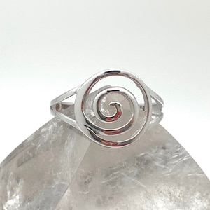 Silver Swirls Ring / Wave Swirls Ring / Modern Ring / Sterling Silver 925 / Dainty Ring / Nautical / Ocean / Dainty / Stacking / size 5 -10