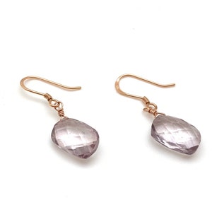 Ametrine Rose Gold Earrings // Pink Ametrine Rose Gold // Amethyst Citrine // February Birthstone // // Natural Ametrine // Goldfill