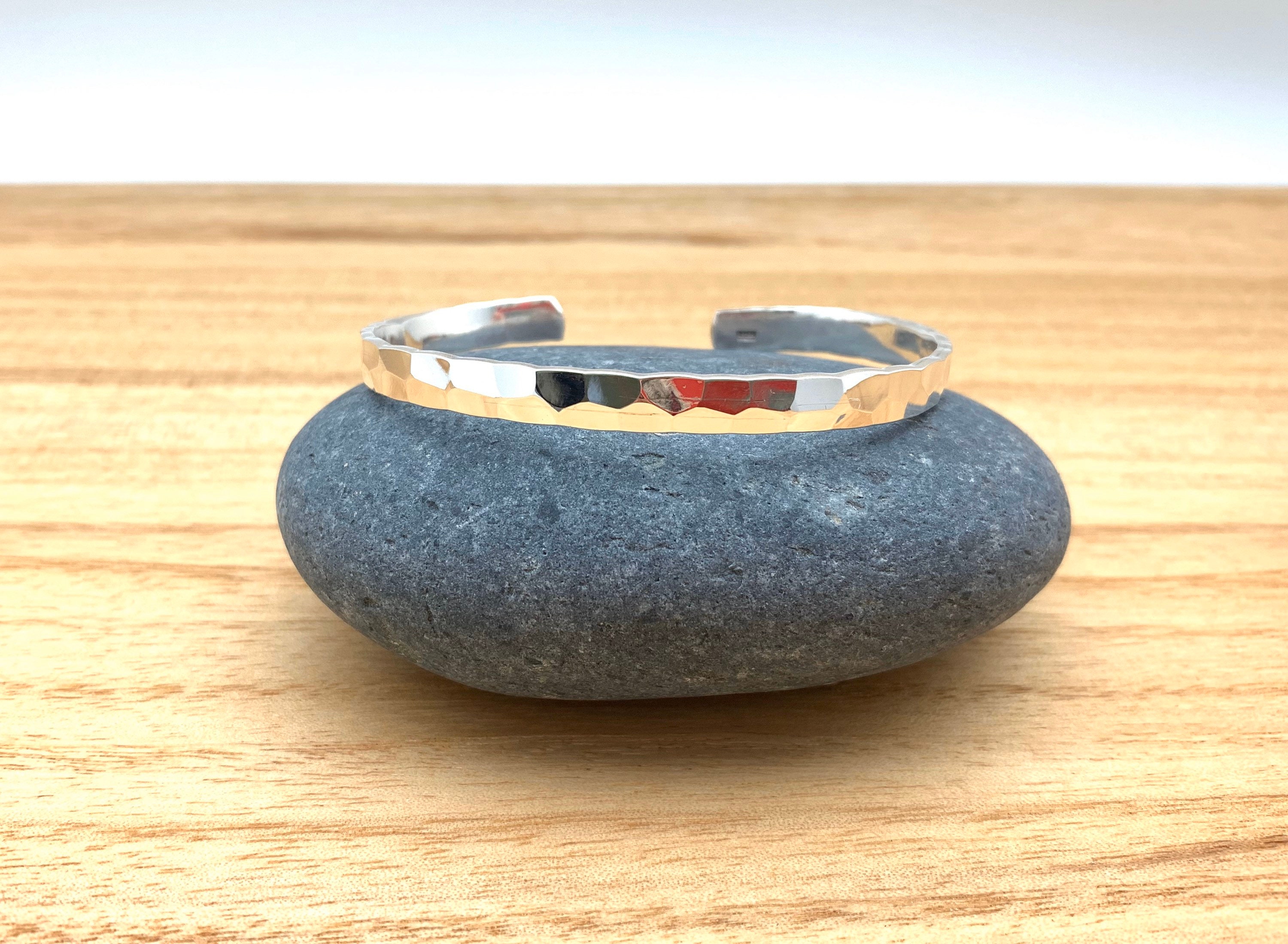 Hammered Silver Cuff / Hammered Sterling Bracelet / Sterling