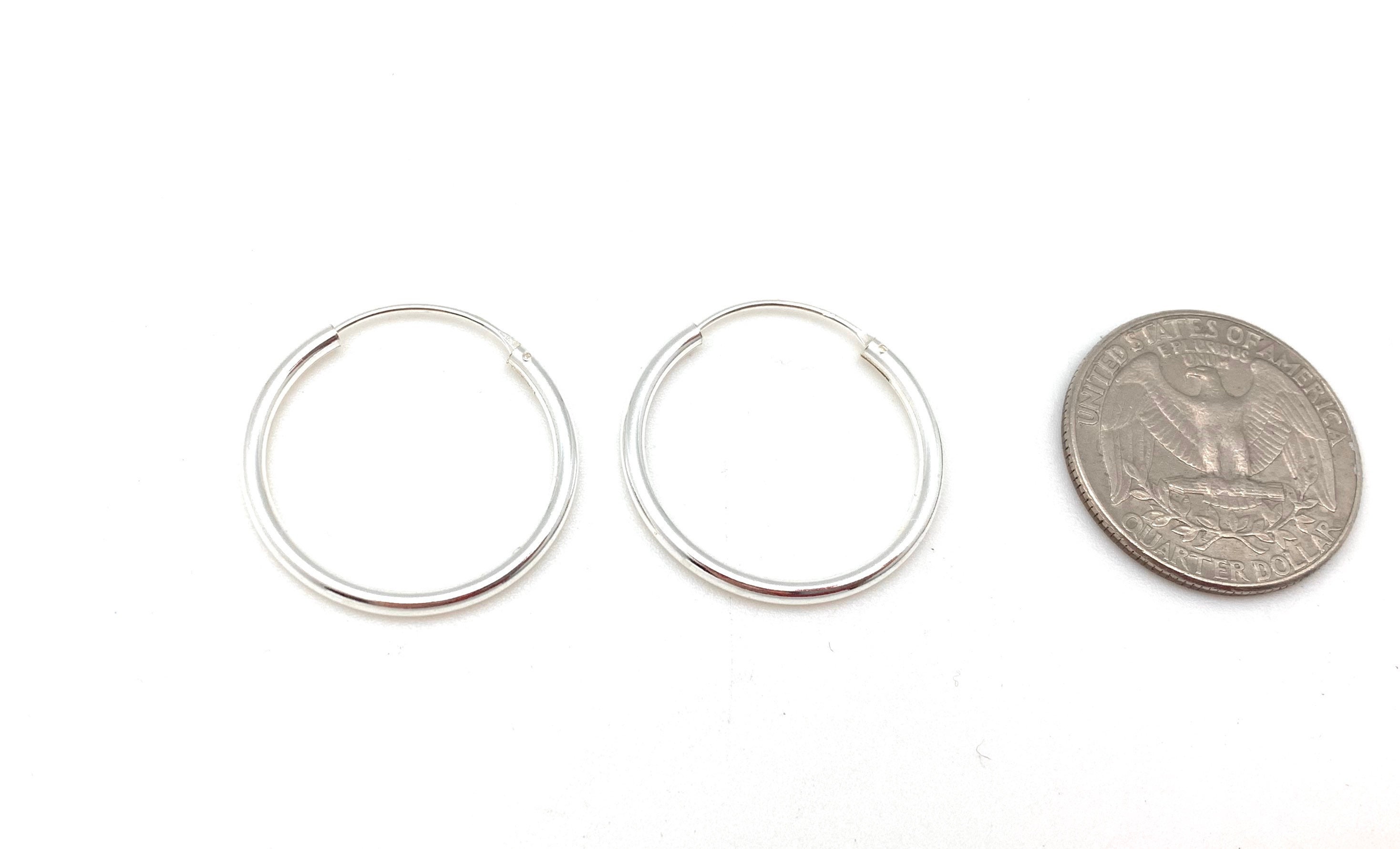 Orecchini A Cerchio Infinito In Argento 925 – Filo Senza Fine 45 Mm – Finitura Lucida