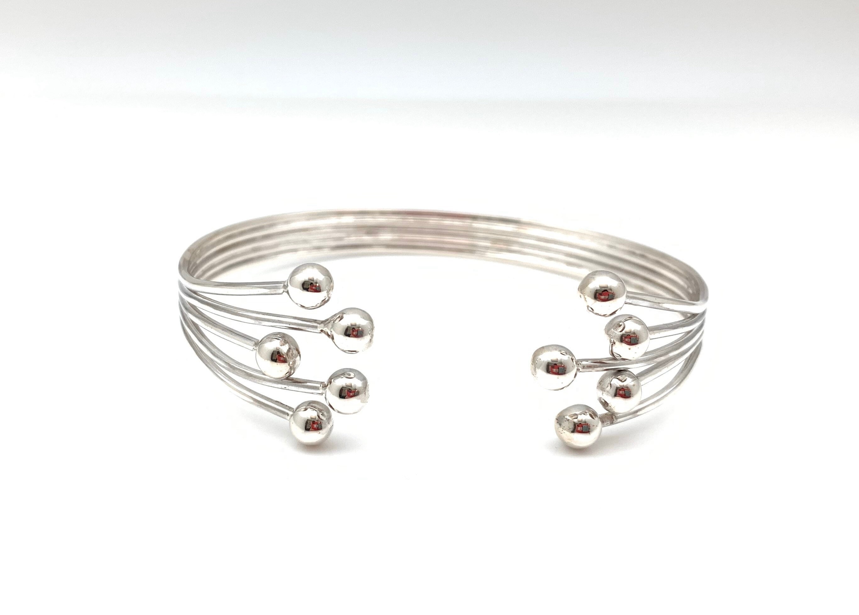 シルバーカフ / 触手シルバーカフ / フラワースターリングバングル