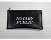 Small notary supply bag. This durable notary bag can hold a few notary stamps. This Notary bag will help organize your notary stamps seal.