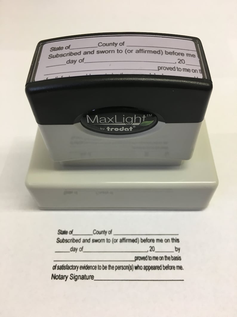 Notary Jurat Stamp, This Highquality Notary Stamp Shows That the