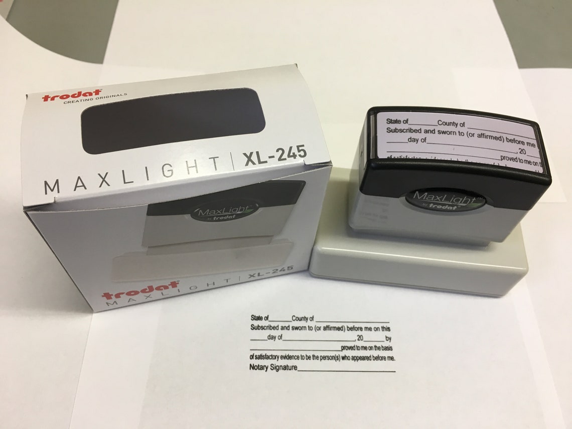 Notary Jurat Stamp, This Highquality Notary Stamp Shows That the Signer Provided ID, and Was