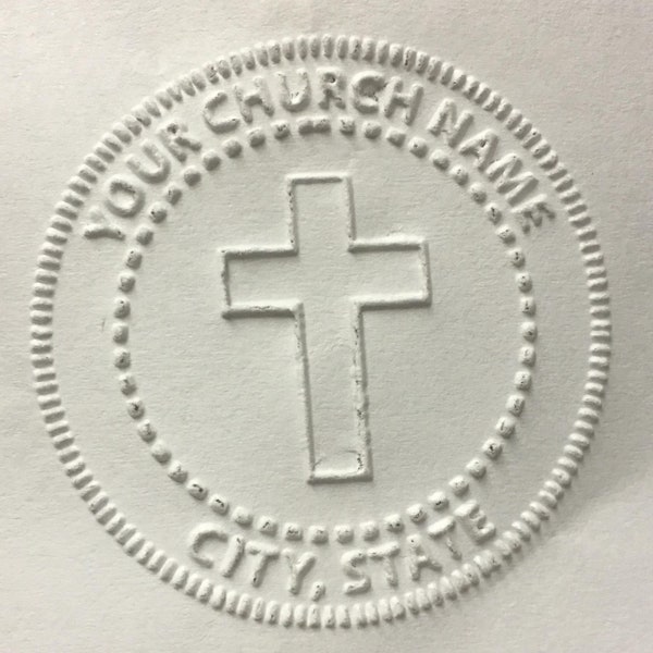 Church Embosser, This wonderful Church Seal includes your church Name, City, and State.