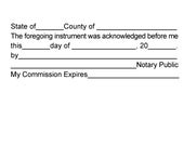 Notary Acknowledgement Stamp, This High-Quality Notary Stamp Acknowledges the signer appeared with the notary, showed ID, and signed freely.