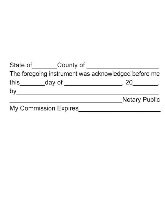 Notary Acknowledgement Stamp This High Quality Notary Stamp Etsy