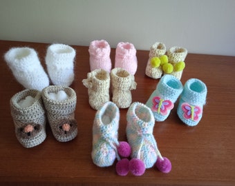 Chaussons en laine pour bébés naissance à 6 mois