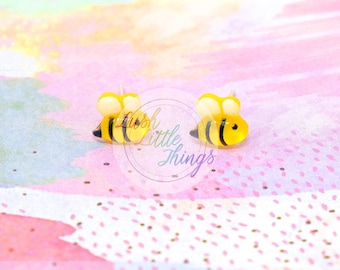 PIERCED Mini Bee Stud Earrings | Micro Bee Motif Earrings | Stud earrings | Quirky earrings | Gift Ideas | Earring Gifts
