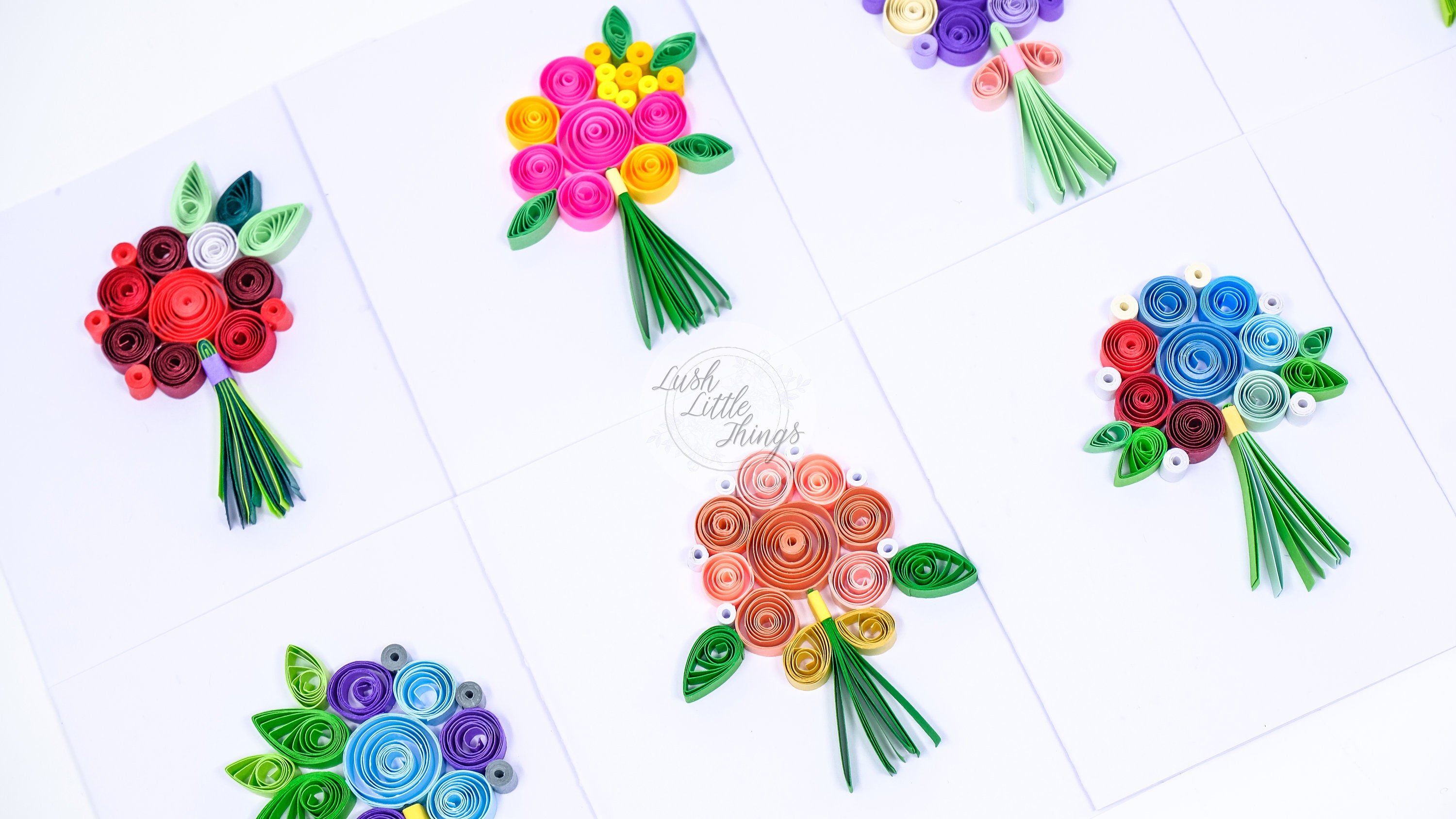 Bouquet Quilling Card Quilling Cards Birthday Quilling Etsy UK
