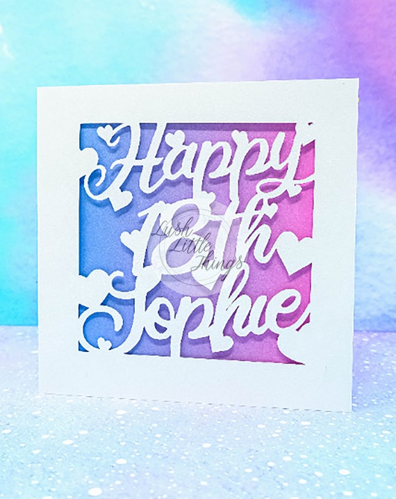 Happy Birthday Cut Out Card Birthday Card Cut out card | Etsy