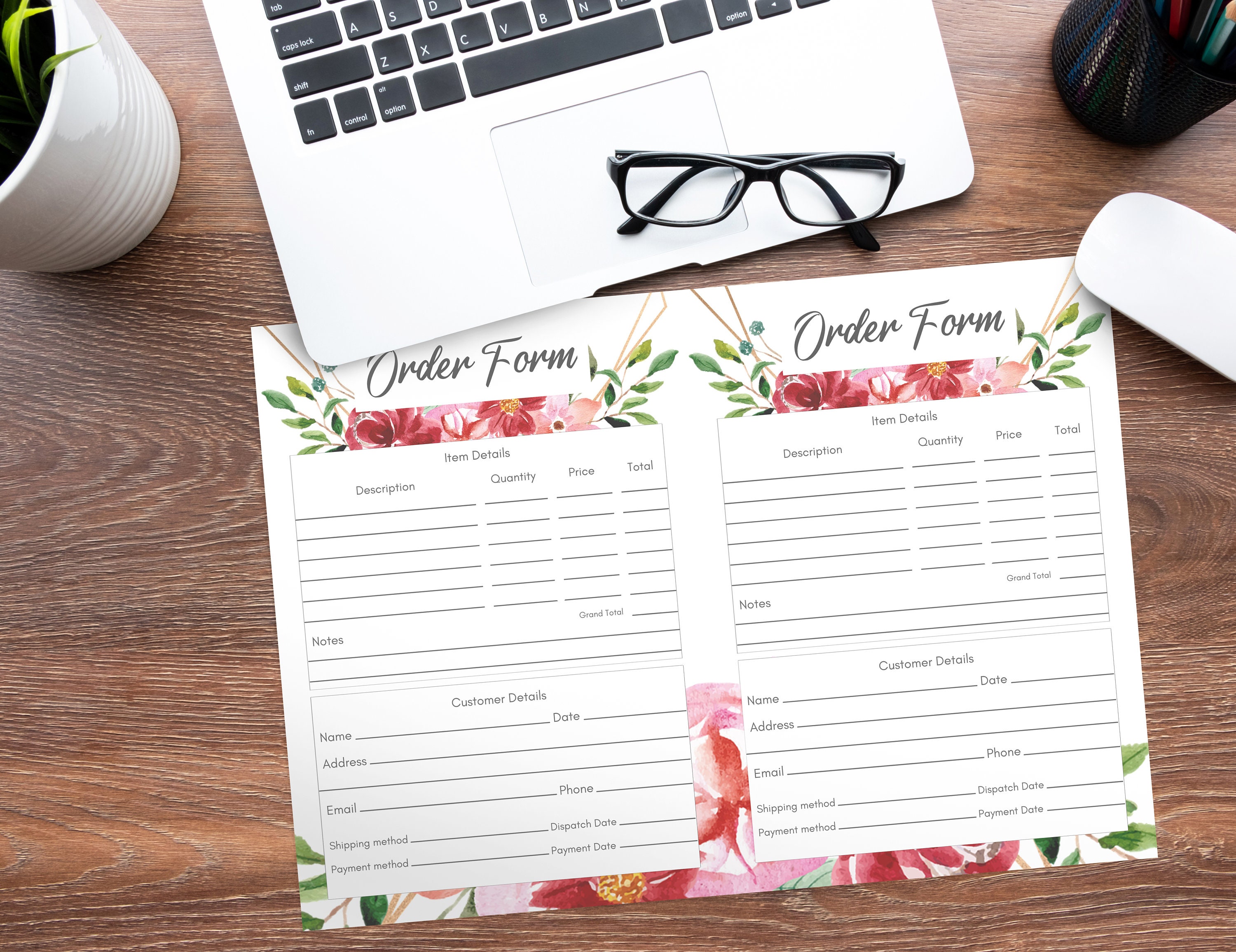 A4 Printable Order Form | Digital Download | Craft Fair Order Form ...
