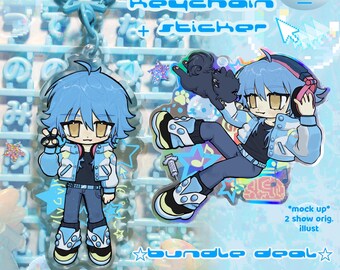 aoba bundle (sticker + keychain)