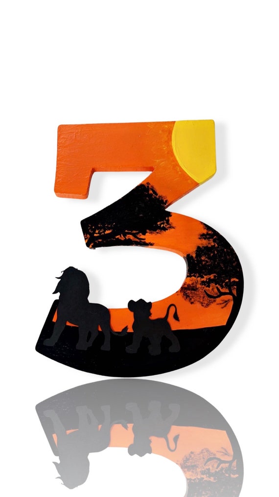 Lion King Inspired Numbers Handpainted Etsy