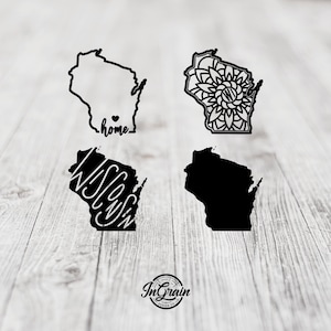 Wisconsin State Bundle Svg | Wisconsin Svg | State Svg | Home Svg | Mandala Svg | Name Svg | Solid Svg | State Pride Svg