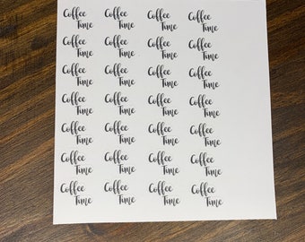 Printable Coffee Time Stickers