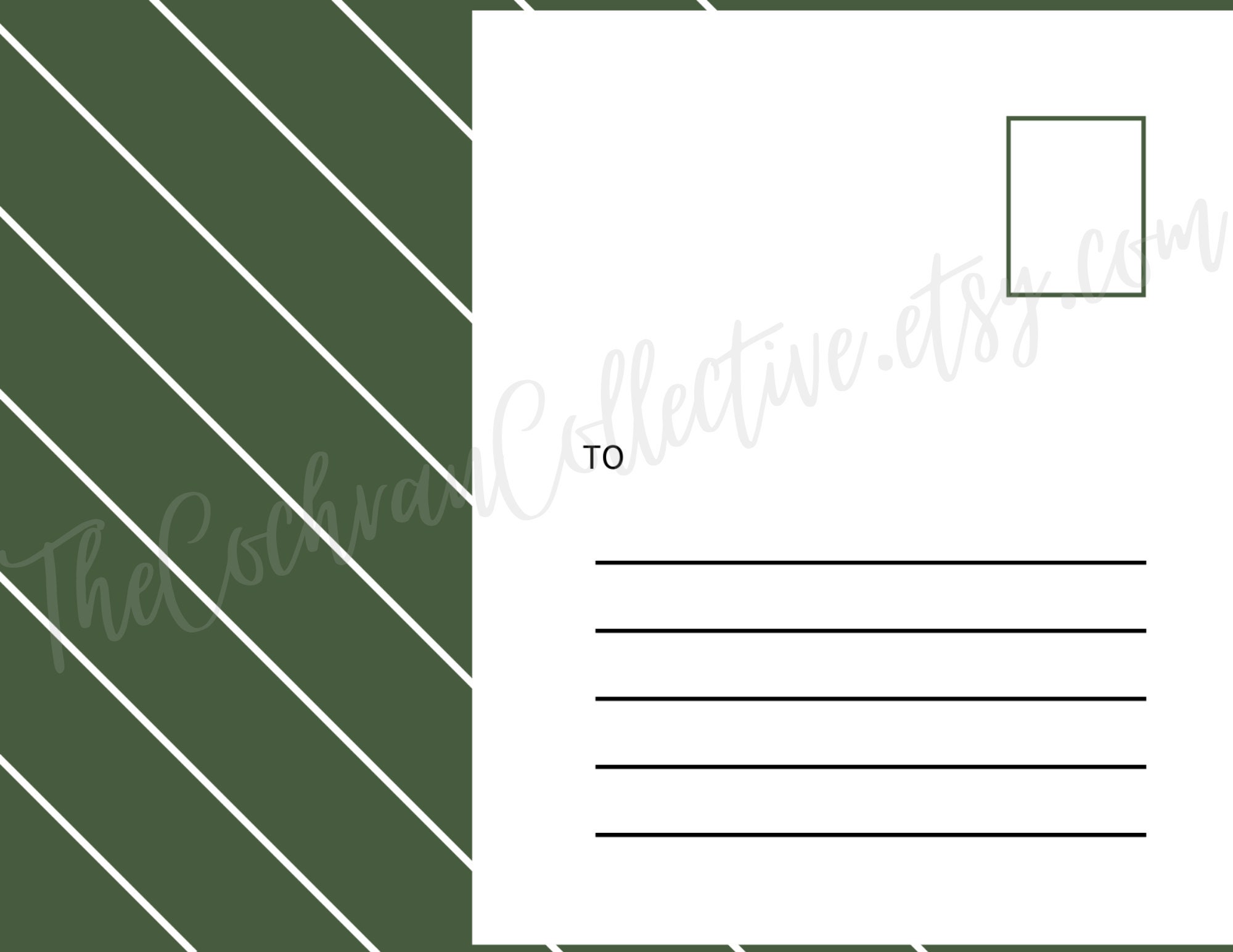Thank You Postcard Printable PDF Thank You Postcard for Wedding ...