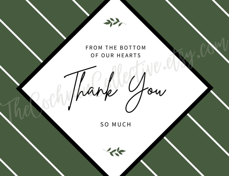 Thank You Postcard Printable PDF Thank You Postcard for Wedding ...