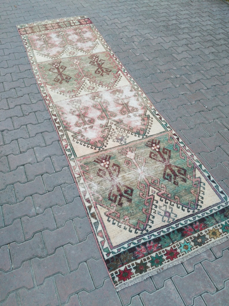 Runner Rug long 3.1x11.3 ft,vintage turkish rug,hand woven rug,persian runner,large area rug,large vintage rug,kilim runner,rug runner