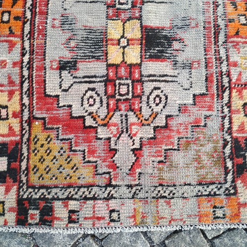 Turkish Rug 3.6x2.4 ft,distressed rug,small area rug,hand hooked rug,kitchen rug,oushak hotsell runner rug,tribal rug,boho decor rug,Anatolian rug