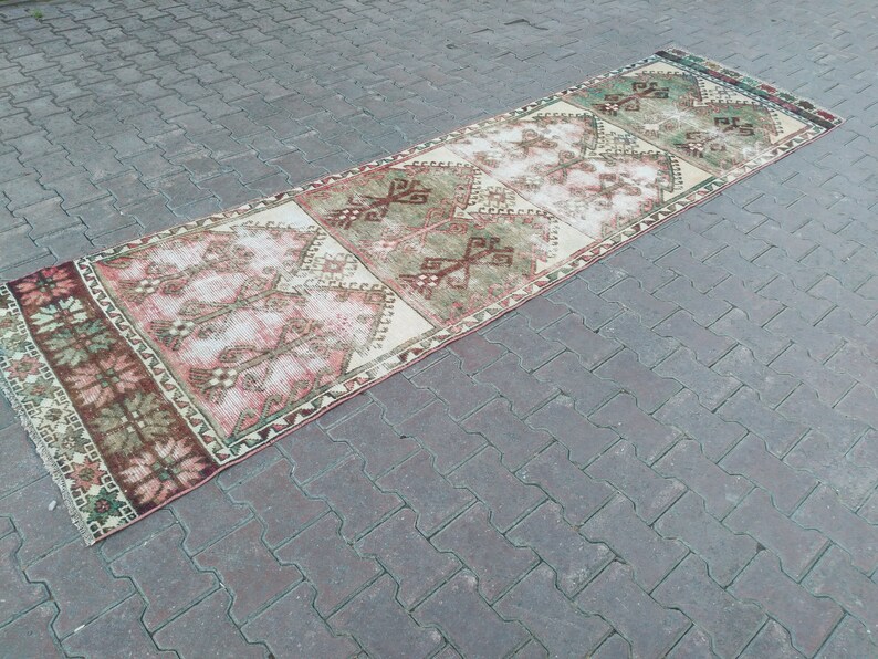 Runner Rug long 3.1x11.3 ft,vintage turkish rug,hand woven rug,persian runner,large area rug,large vintage rug,kilim runner,rug runner