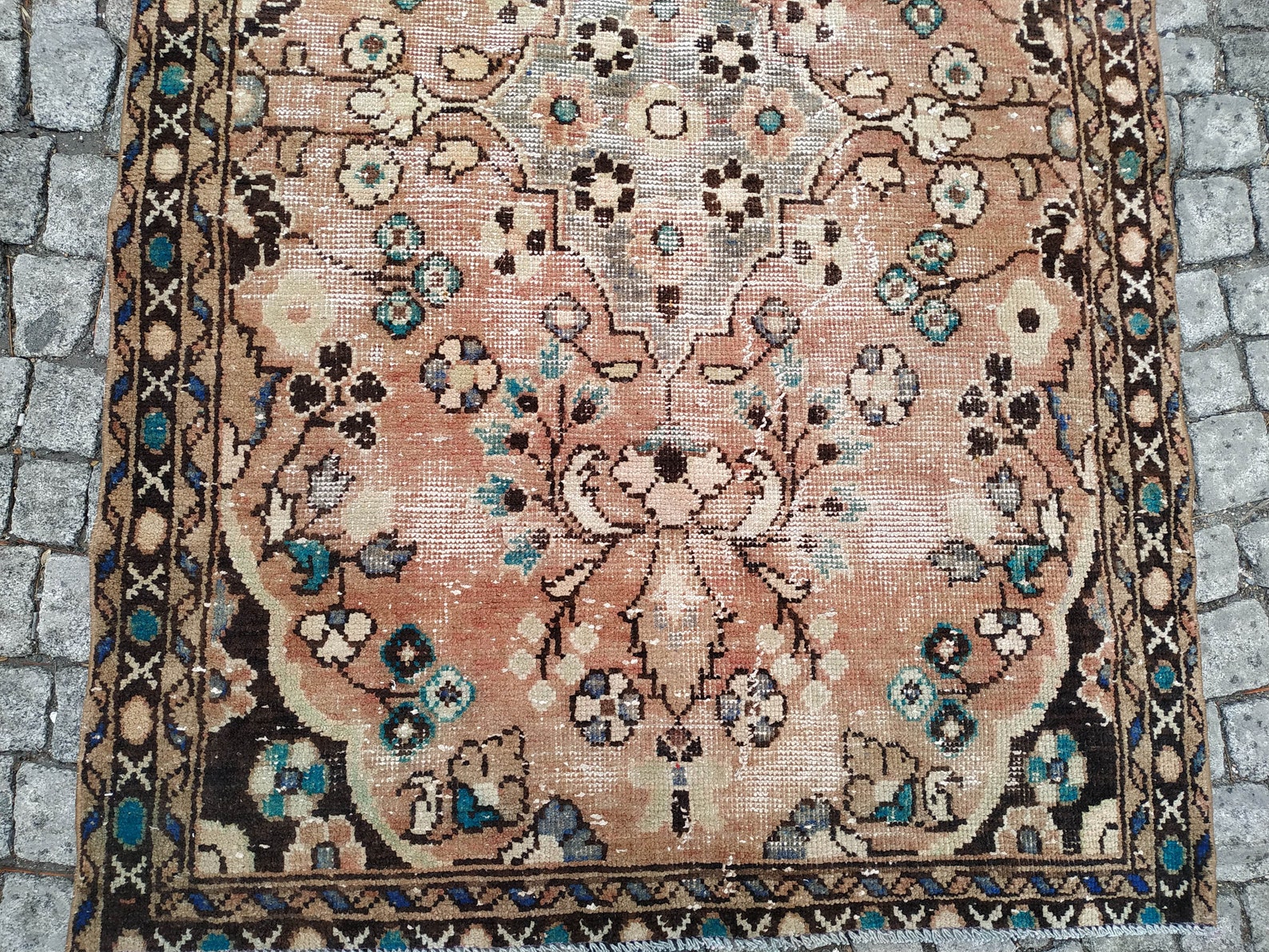 Rosa PerserTeppich 4x6ftvintage Teppichfloraler | Etsy