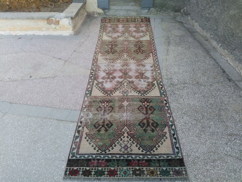 Runner Rug long 3.1x11.3 ft,vintage turkish rug,hand woven rug,persian runner,large area rug,large vintage rug,kilim runner,rug runner
