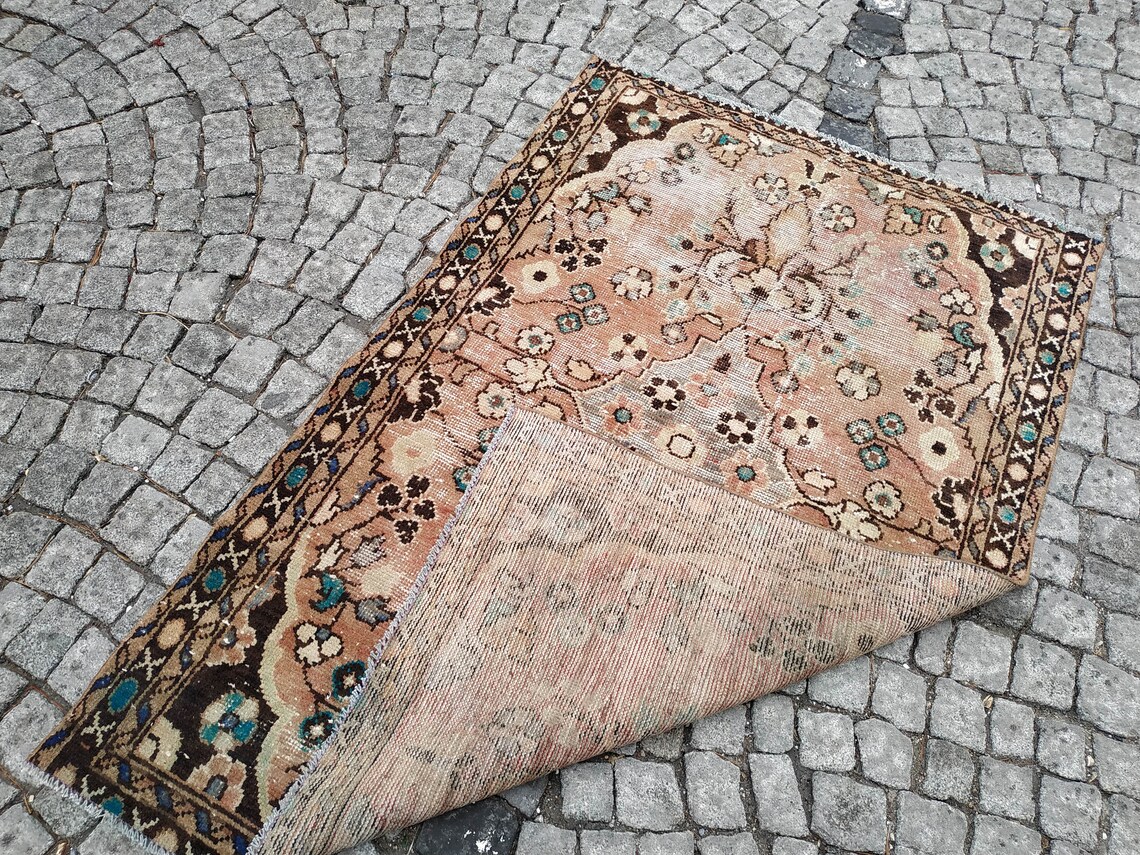 Rosa PerserTeppich 4x6ftvintage Teppichfloraler | Etsy