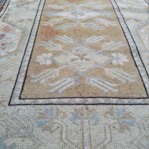 Small Area Rug 2.6x4.1 ft,Beige turkish shops rug,hand woven rug,kitchen rug,hallway rug,persian rug,tribal rug,hand hooked rug,oushak runner rug