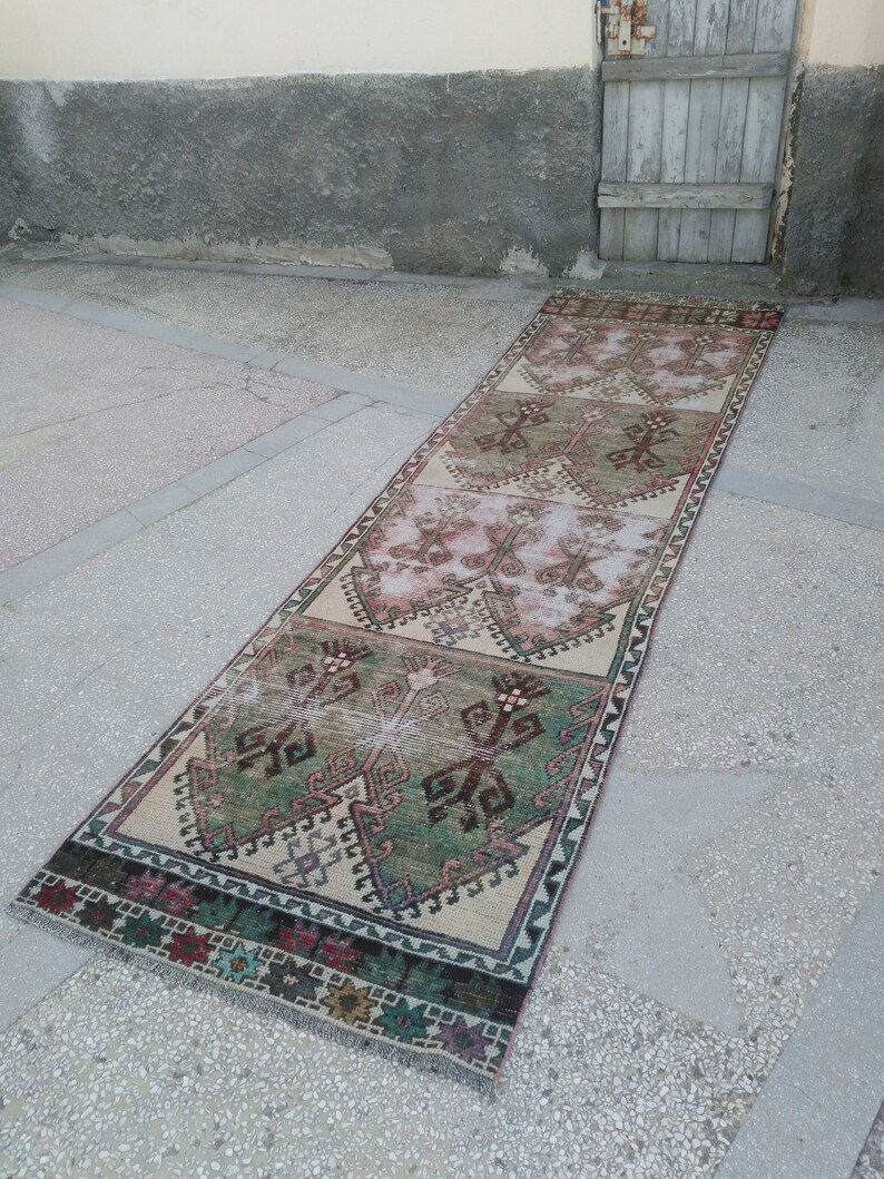 Runner Rug long 3.1x11.3 ft,vintage turkish rug,hand woven rug,persian runner,large area rug,large vintage rug,kilim runner,rug runner