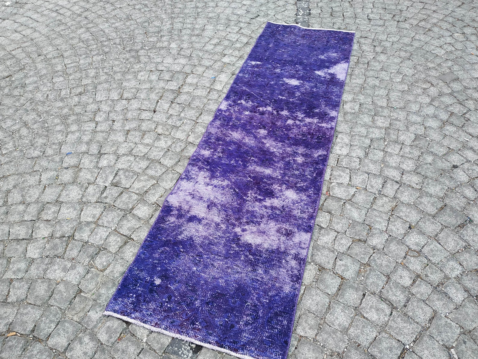 Purple Runner Rug 2.4x8.5ftvintage long rugturkish rug Etsy