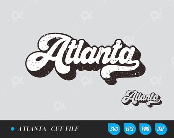 Atlanta Georgia Vintage  SVG, Atlanta cut files Atlanta vector files Clip art Cut files instant download