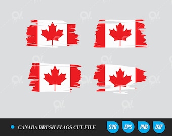 Beunruhigt Kanada Flagge SVG PNG: Schnittdatei (Digitaler Download)